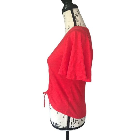 Express red scrunch tie crop top medium - Picture 4 of 6